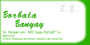 borbala banyay business card
